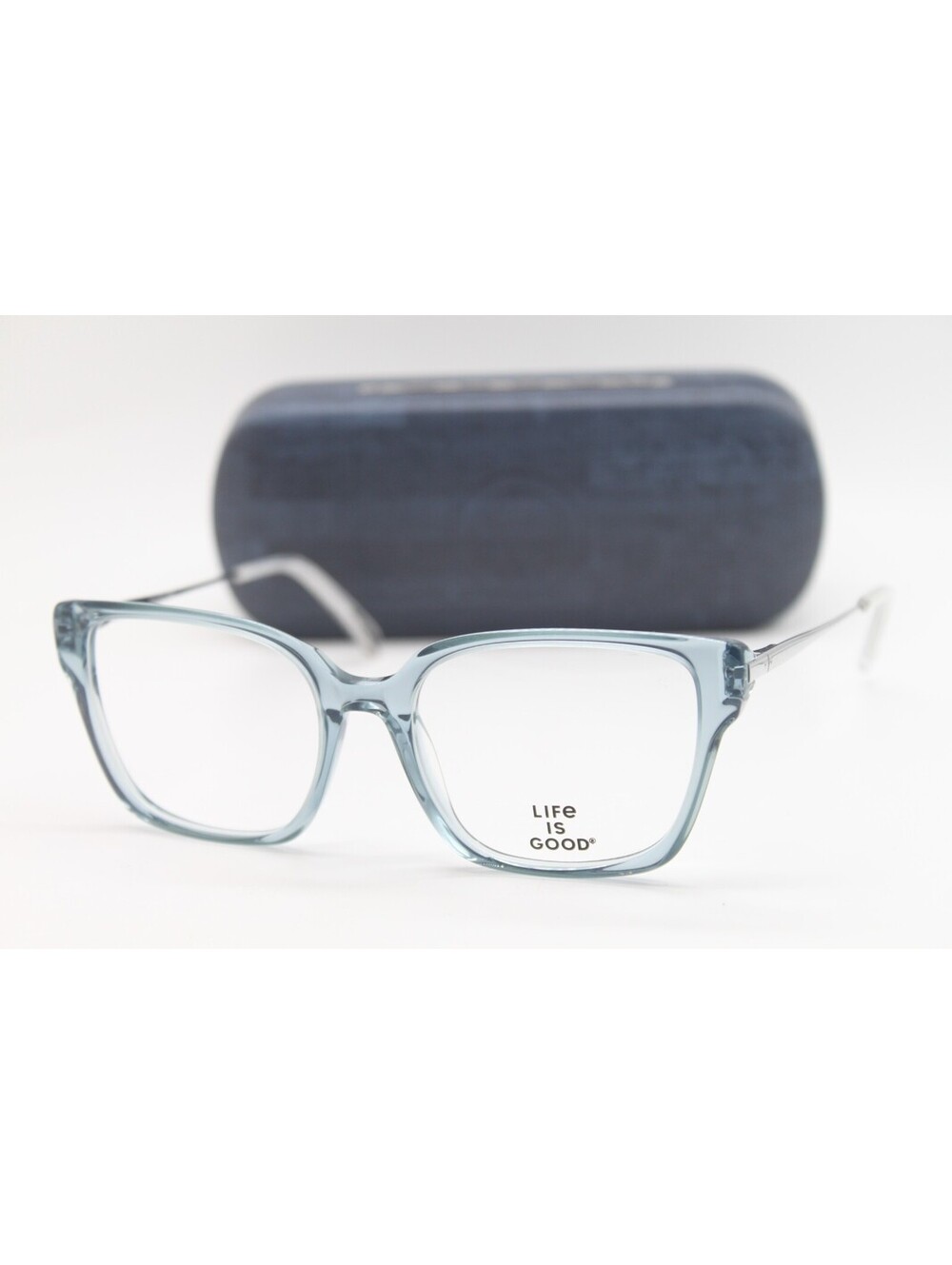 NEW LIFE IS GOOD EMBERLYN DUSTY BLUE (DBL) AUTHENTIC EYEGLASSES W/CASE 53-17